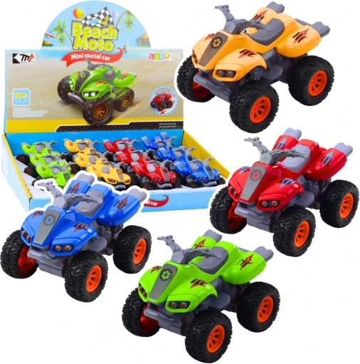 Quad à propulsion, roues en caoutchouc et carrosserie en métal