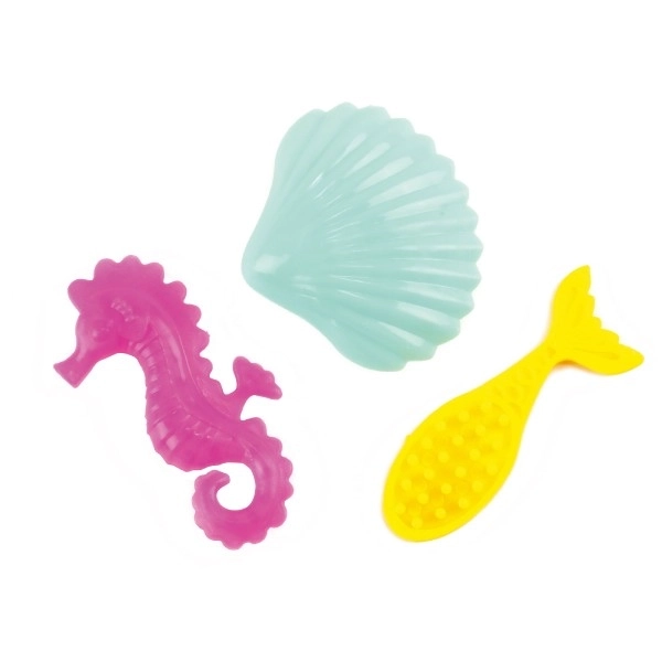 Poupée sirène 2pcs 10cm plastique avec accessoires sur carte