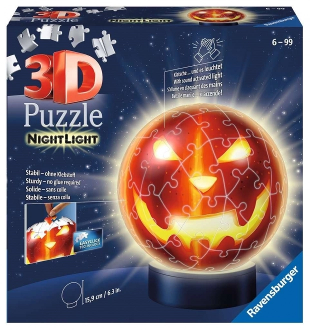 Ravensburger 3D tête de citrouille lumineuse 74 pièces