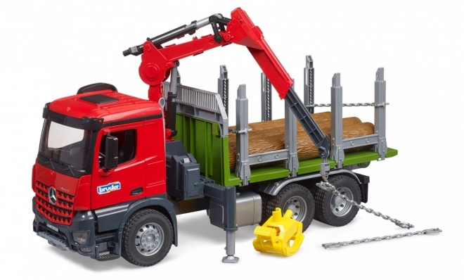 Transporteur de bois Bruder avec grue hydraulique