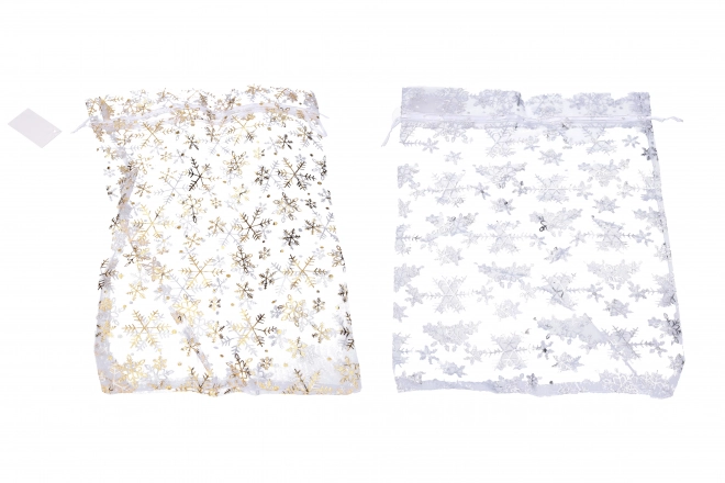 Sac ORGANZA Flocons 25x35 cm Noël