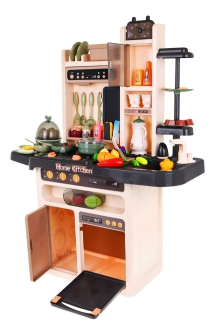 Cuisine Enfant + brûleur interactif avec vapeur + panneau audio - 65 pièces