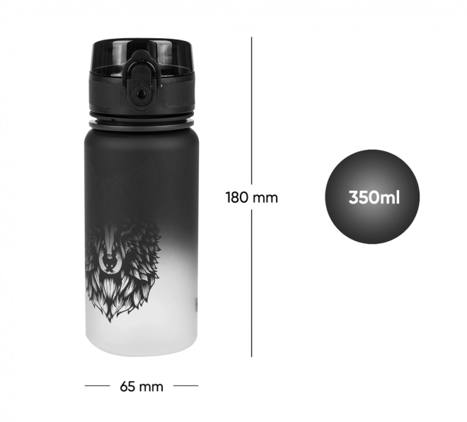 BAAGL Bouteille à boire en tritan Gradient Loup 350 ml