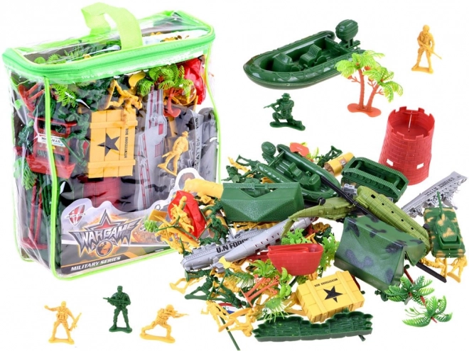 Grande ensemble de figurines de soldats armée tank hélicoptère ZA3287