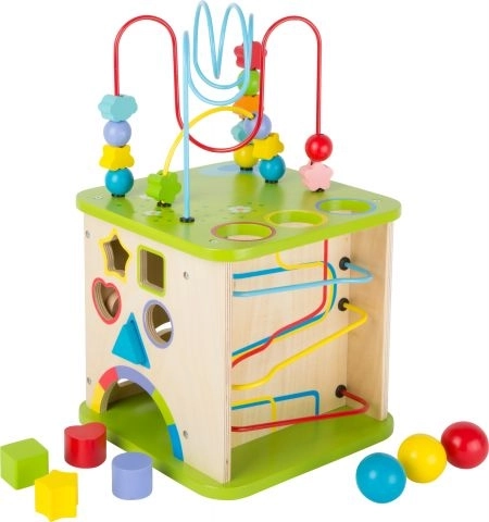 Petite forme en bois avec labyrinthe 5-en-1