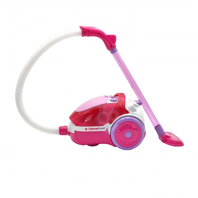 Aspirateur rose pour enfants avec fonction d'aspiration