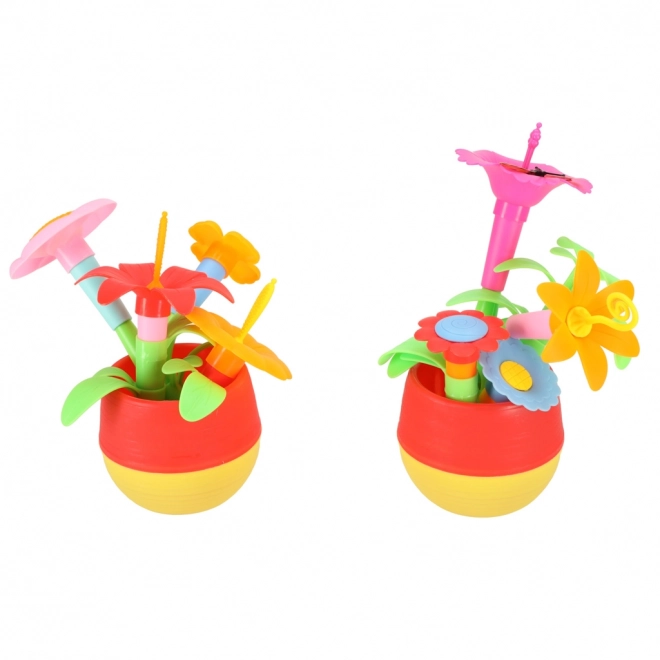 Jouet de construction créatif jardin fleuri