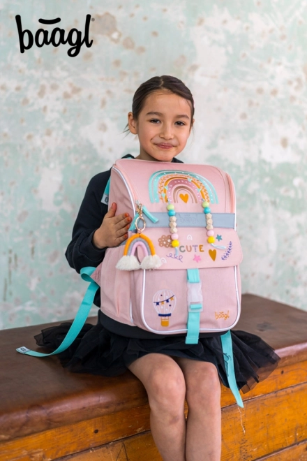 BAAGL 3 SET Zippy Duha rose : cartable, trousse, sac