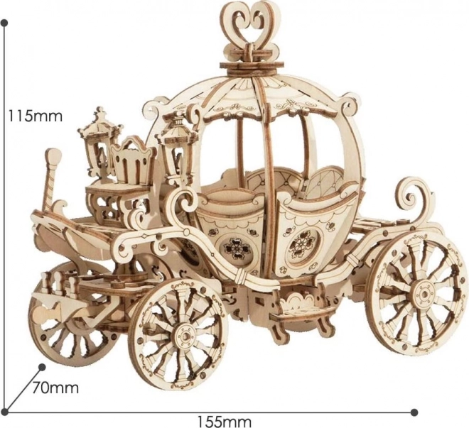 Carrosse en citrouille - Maquette en bois 3D
