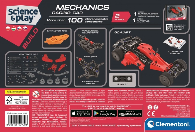 CLEMENTONI Science&Play Laboratoire mécanique Formule 1, 2 en 1