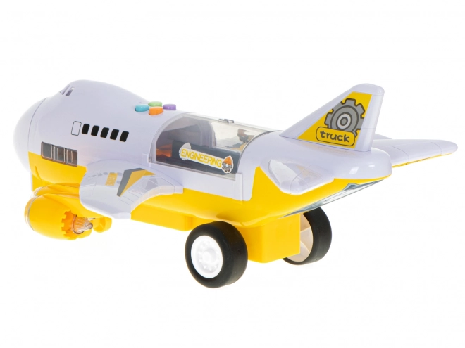 Avion cargo avec machines de construction