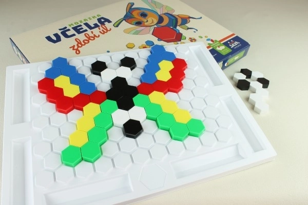 L'abeille orne la ruche 60pcs mosaïque dans une boîte 43x32x3,5cm