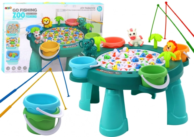 Table de jeu de pêche verte