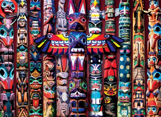 EUROGRAPHICS Puzzle Totems Indiens 1000 pièces