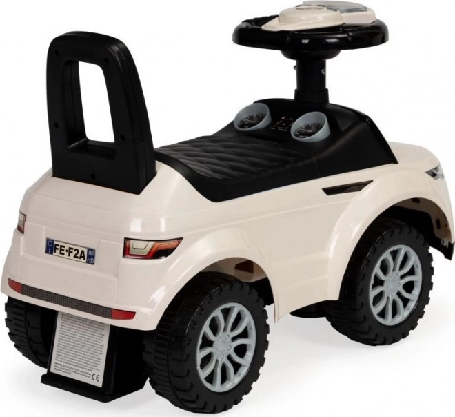 ECOTOYS Voiture à pousser avec mélodies blanche