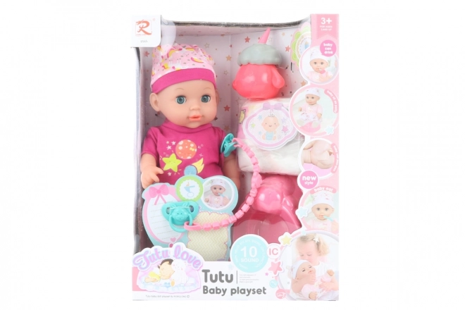 Poupée Tutu Bébé 30 cm avec pipi et sons