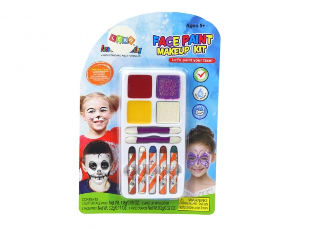 Ensemble de Peinture Faciale Crayons Paillettes Pinceaux