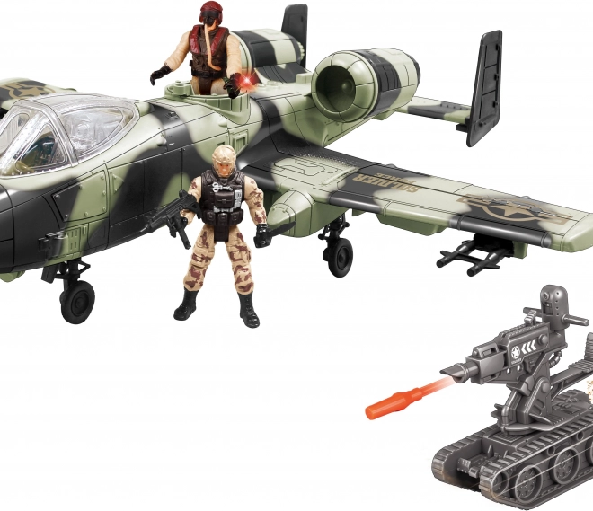 Avion avec figurines et effets