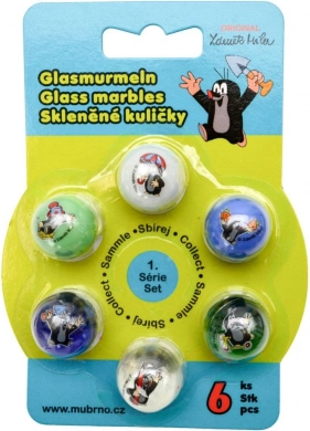 Set de billes en verre Taupe mix 6 pcs