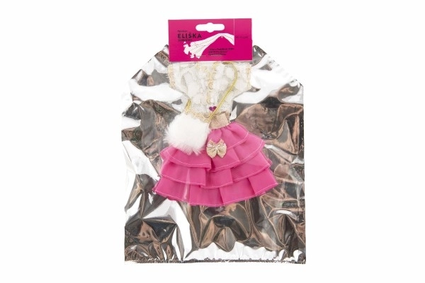 Robes/Vêtements courts pour poupées, assortiment de types en sac 22x30 cm