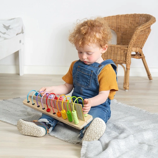 Abacus arc-en-ciel en bois pour enfants
