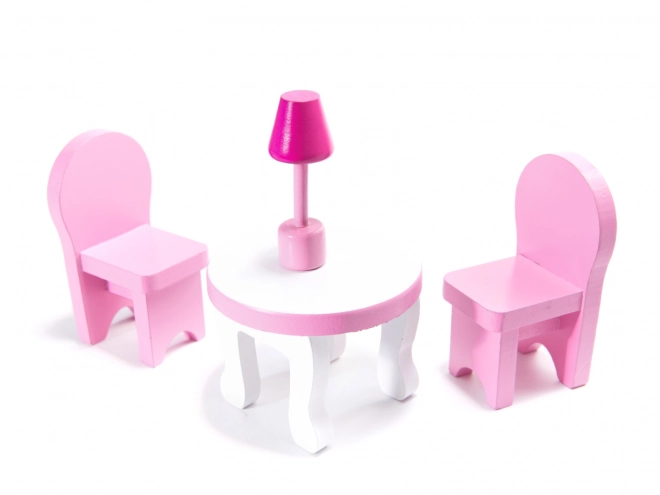 Maison de poupées en bois avec meubles - 70 cm