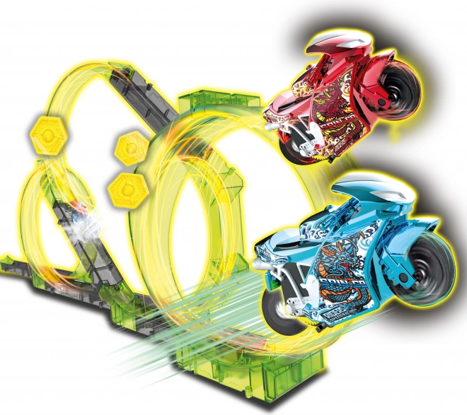Spin and Build Deluxe circuit avec deux motos