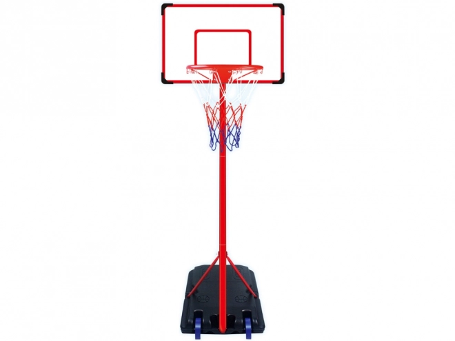 Tableau de basketball avec ballon et pompe