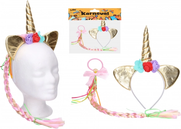 Serre-tête de carnaval avec licorne