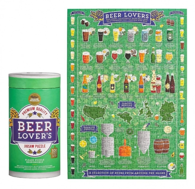 Puzzle de Ridley's Games pour les amateurs de bière, 500 pièces