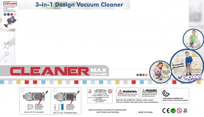 Aspirateur interactif balai 3 en 1 pour enfants avec fonction d'aspiration