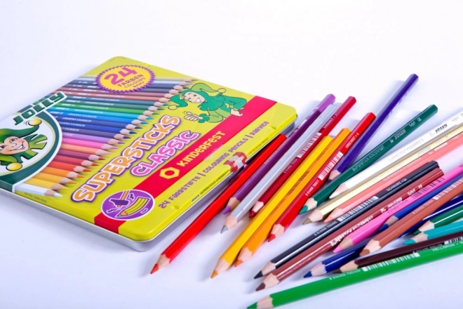 Supersticks 24 couleurs dans une boîte en métal