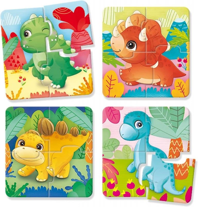 Puzzles de dinosaures colorés