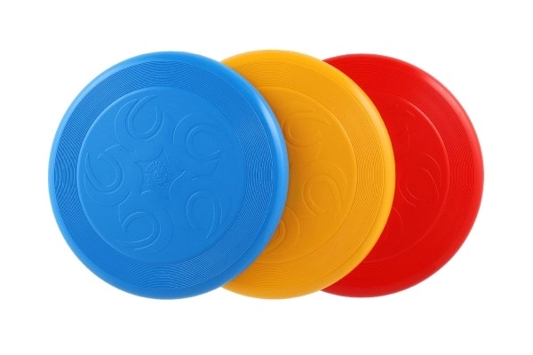 Assiette volante Frisbee en plastique 23cm possibilité de 4 couleurs 12m+