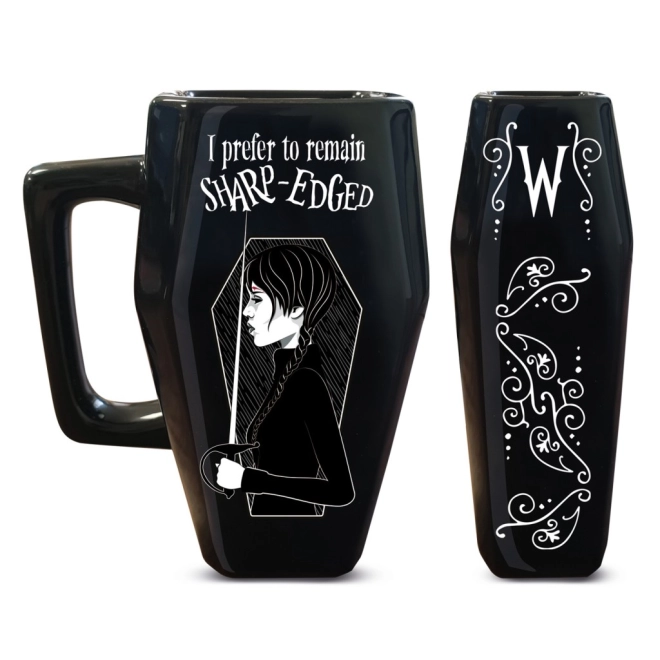 Motif gothique avec le personnage de Wednesday