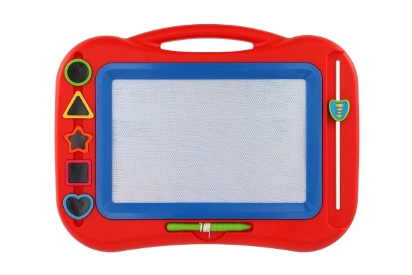 Tableau magnétique rouge avec tampons