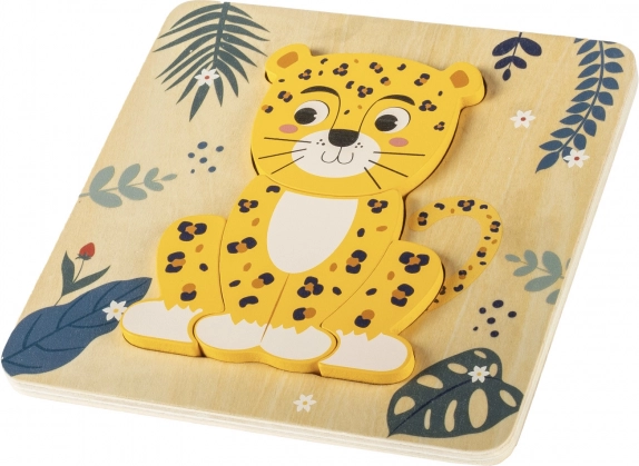Puzzle en bois petit, Léopard