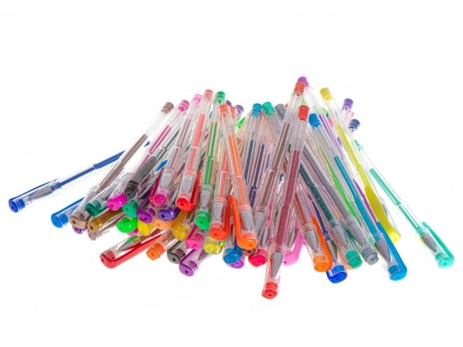 Stylos gel pailletés colorés - 50 pièces