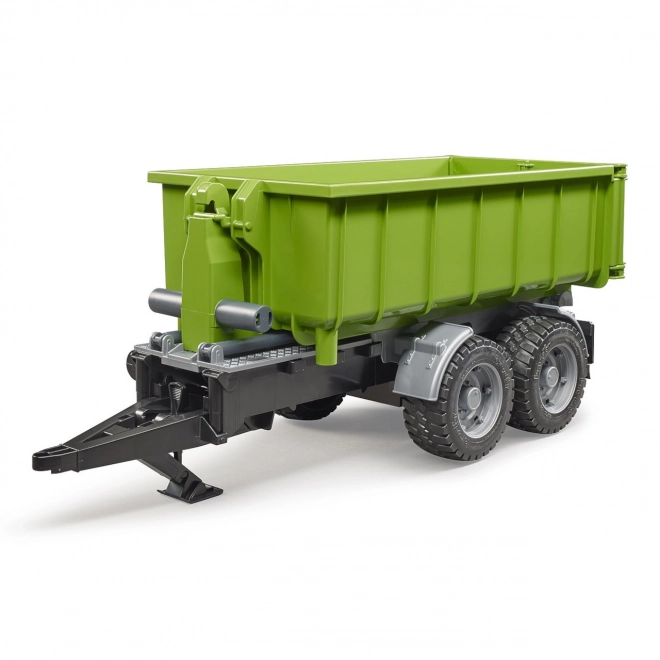 Bruder Voiture verte avec conteneur basculant échelle : 1:16