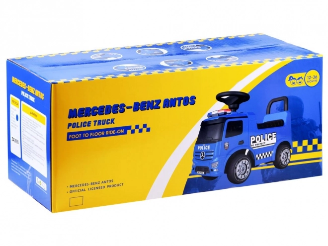 Trotteur pour enfants avec son Mercedes Antos POLICE bleu