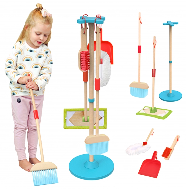 Ensemble de nettoyage en bois pour enfants Tooky Toy