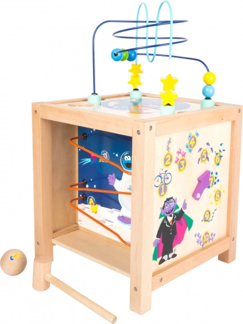 Cube d’activités motrices en bois pour enfants