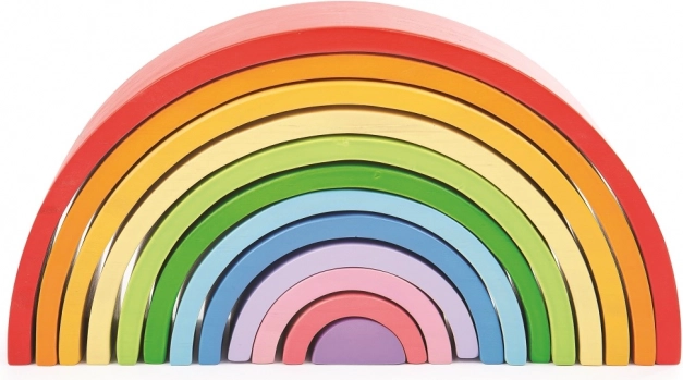 Arc-en-ciel en bois empilable grand BIGJIGS BABY
