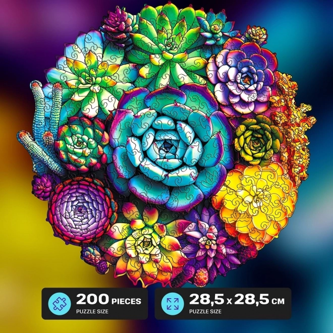 Puzzle en bois d'évasion EscapeWelt Succulentes 200 pièces