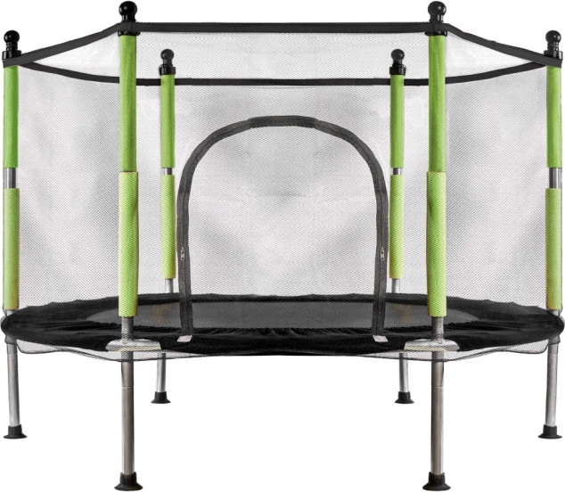 trampoline de jardin pour enfants avec filet vert 140 cm