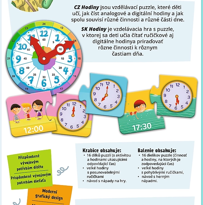 Jeu éducatif Trefl Petit Découvreur : Horloge