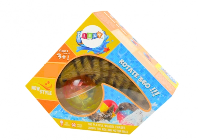 Balle de jeu interactive avec queue pour le bain pour enfants