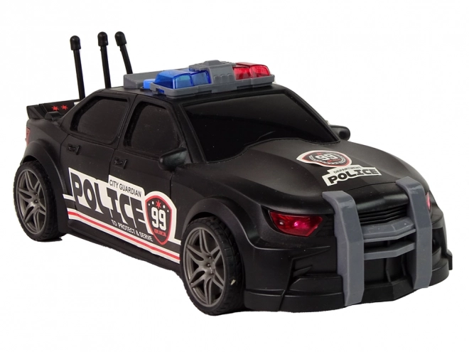 Voiture de sport de police 1:16 Black Sound