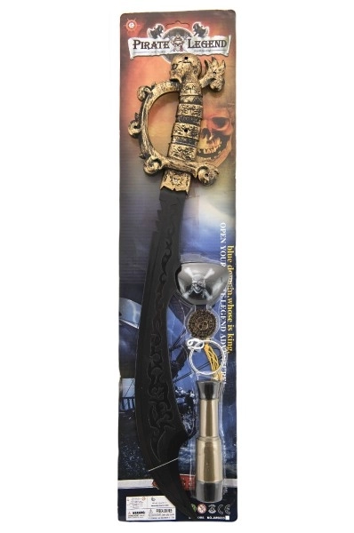 Épée de pirate avec accessoires 58cm