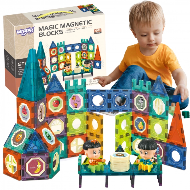 Woopie kit de construction magnétique château 98 pcs